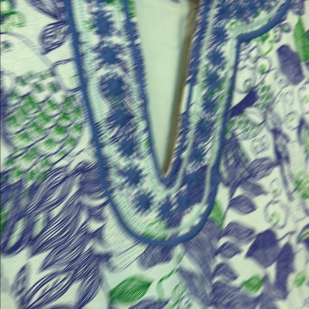 Vineyard Vines Blue and Green Floral Dress - Picture 3 of 6